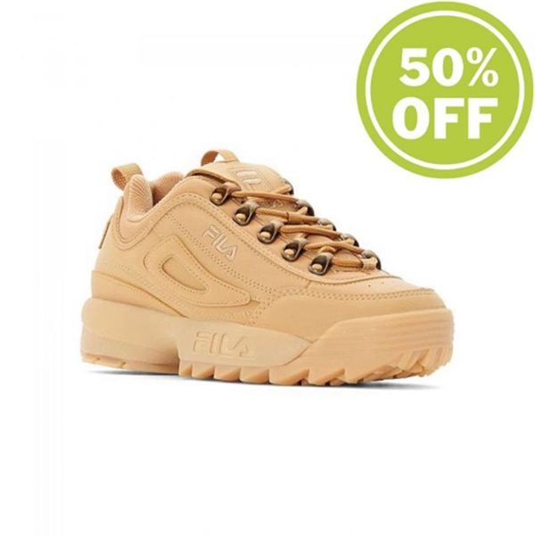 Fila Disruptor Clay Low Wmn Chipmunk Chunky Women's Sneakers - Goldenrod,NZ 167-52467